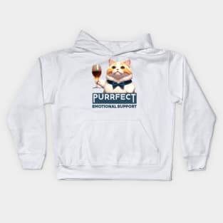 Just a Purrfect Emotional Support Cat Kids Hoodie